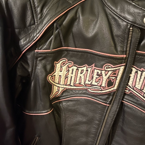 Harley Davidson Leather Ladies Medium Jacket - Picture 3 of 10